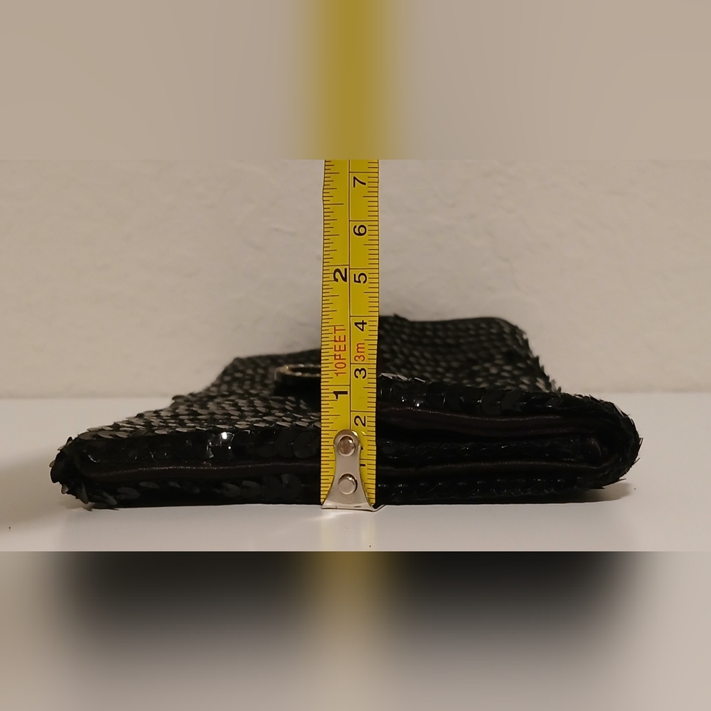 Norell Vintage Black Sequin Clutch - Picture 11 of 11